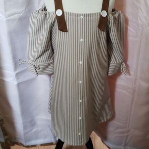 Hayden Girls ran and white pinstripe dress